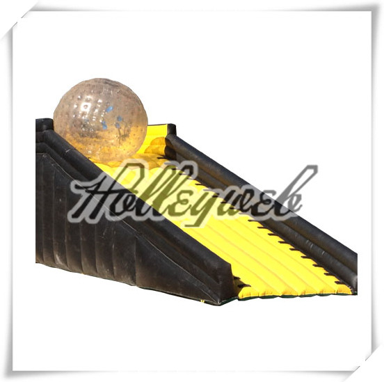 Durable Inflatable Zorb Ramp Inflatable Orbit Inflatable Air Track Yellow