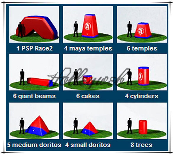 Inflatable Paintball Bunkers Inflatable Paintball Field Inflatable Paint Ball For Sale Custom Design Available | 8-12 Players Each Team